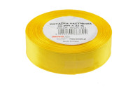 Wstążka satynowa 25mmx32m żółta 2 Brewis